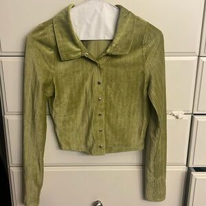 PacSun Velvet Snap Top